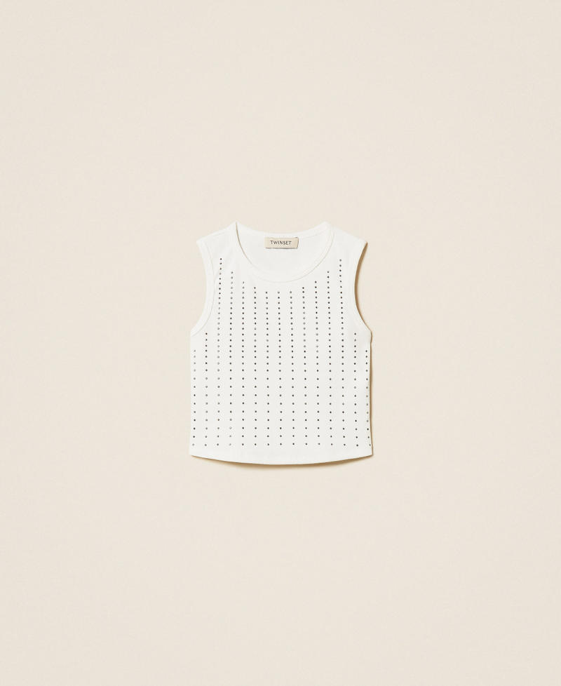 Ribbed top with studs Off White Girl 261GJ2240_00526_S0