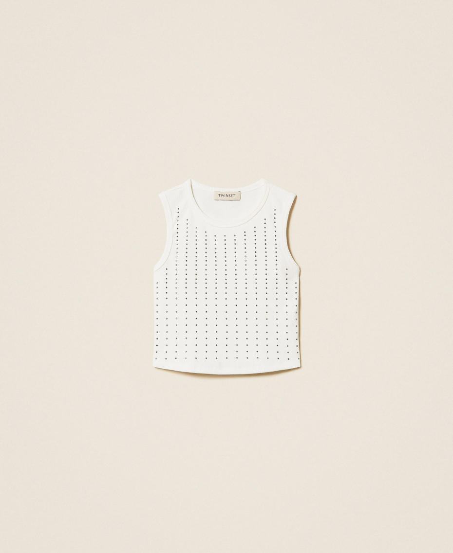 Ribbed top with studs Off White Girl 261GJ2240_00526_S0