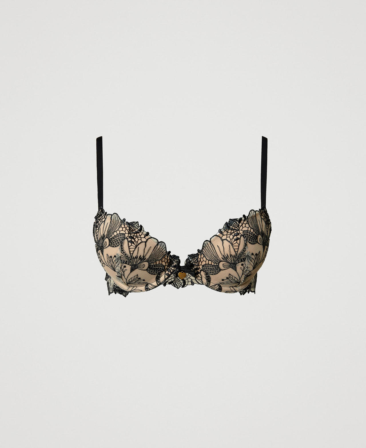 Scee by twin set Reggiseno push-up in tulle ricamato