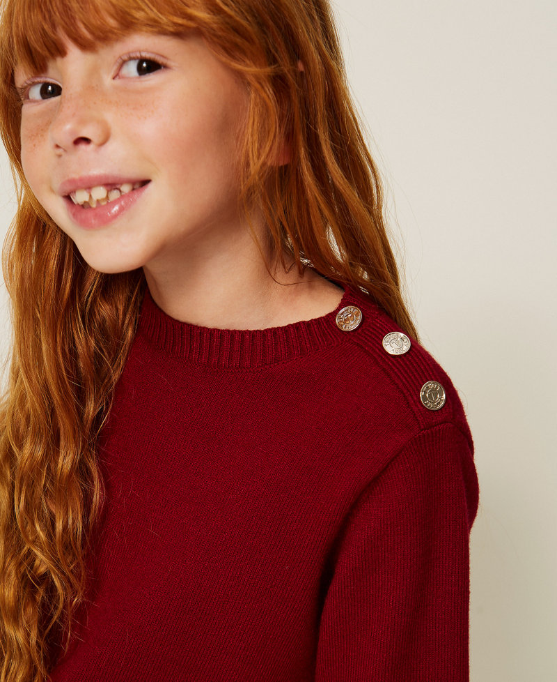 Sweter w paski z guzikami Red Ruby Dziewczynka 262GJ3031_13704_04