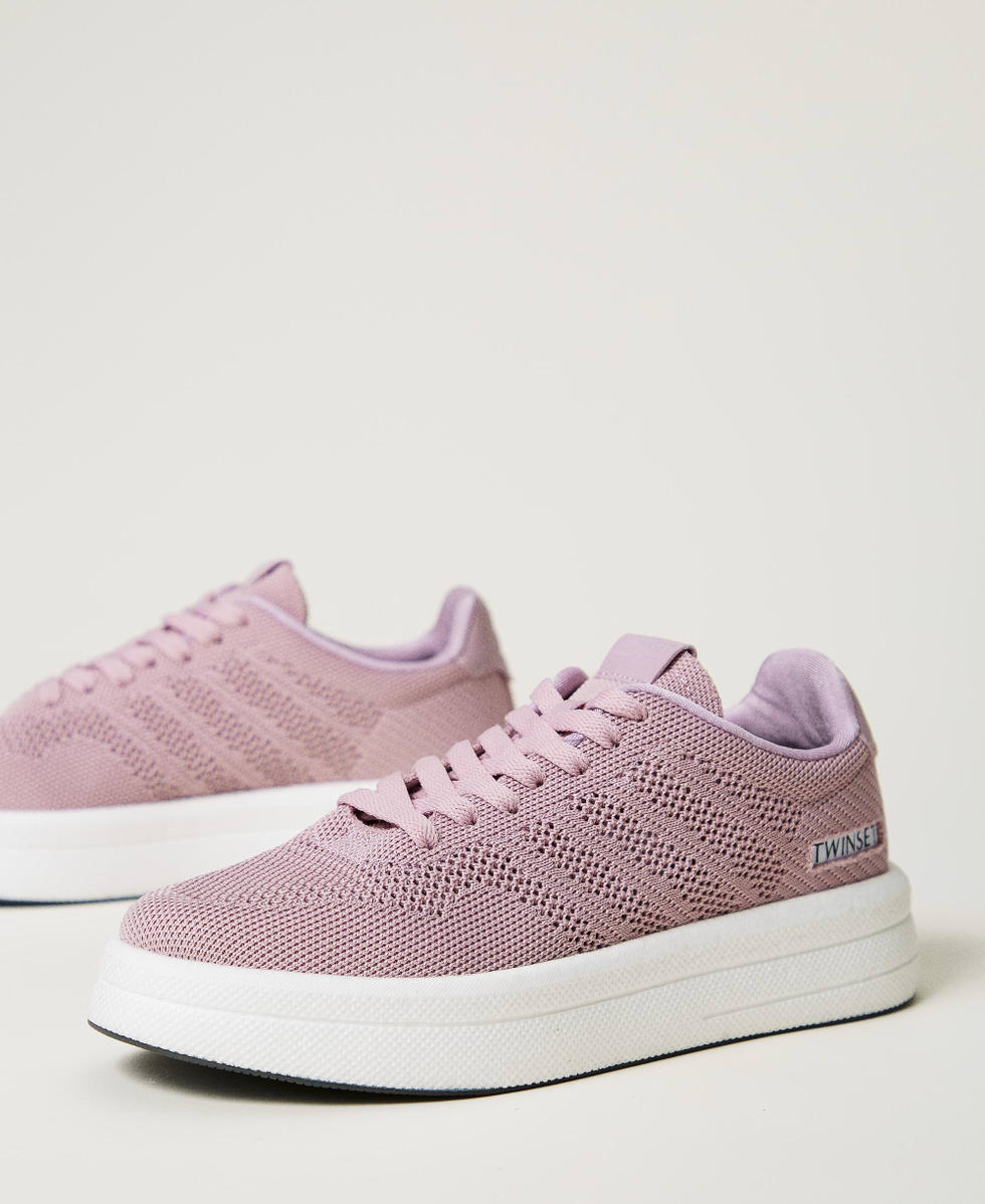 Fessura openwork trainers with logo Ice Flower Pink Woman 251TGT010_00675_02
