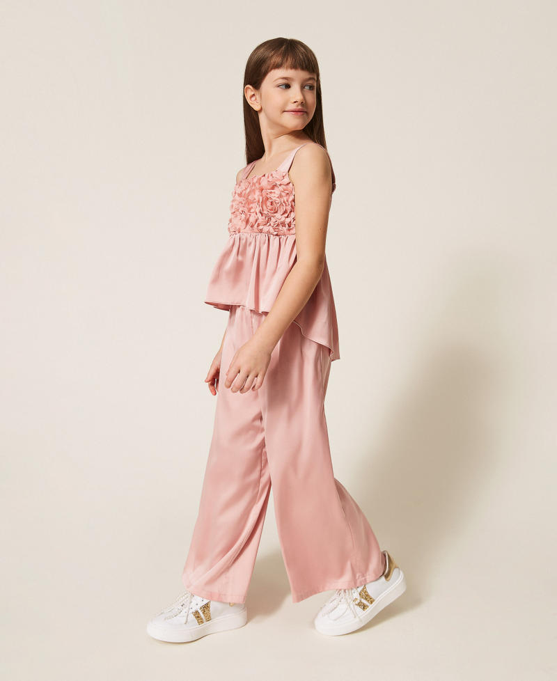 Top mit Rosen und Satinhose Pink Dancer M&auml;dchen 261GJ2Q61_10021_02