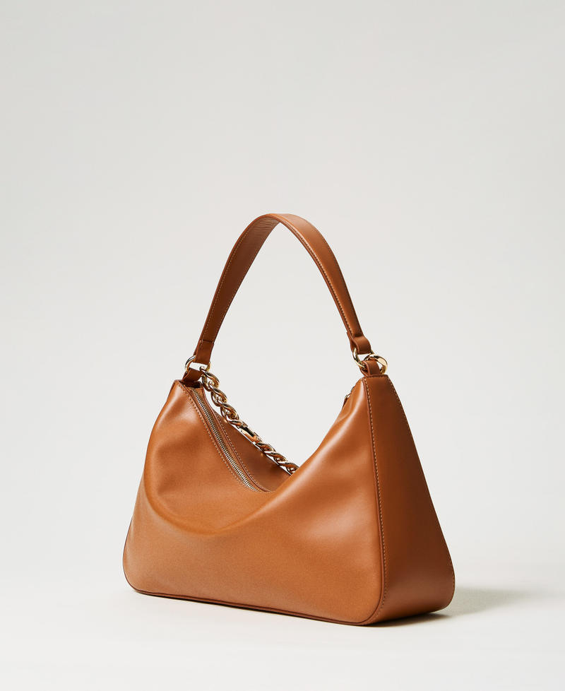 'Liliane' medium leather bag Leather Brown Woman 999TB7010_00057_02