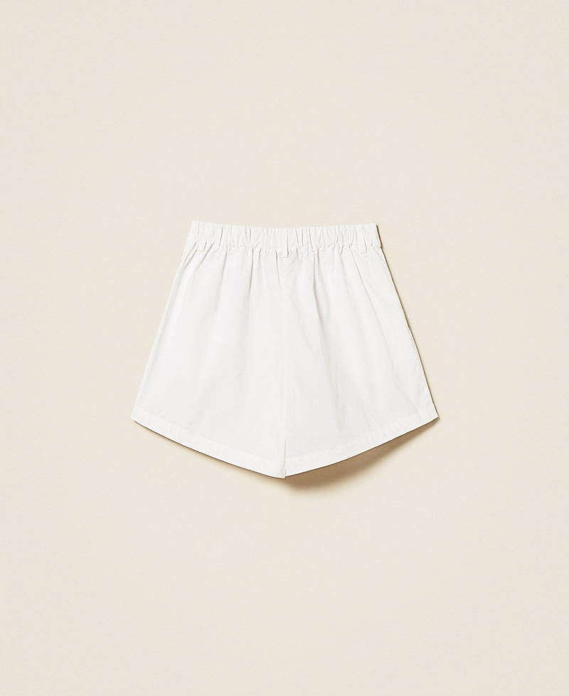 Shorts in popeline con borchie Off White Bambina 261GJ2021_00526_S1
