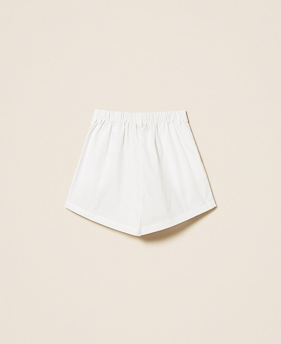 Short en popeline avec cabochons Off White Fille 261GJ2021_00526_S1