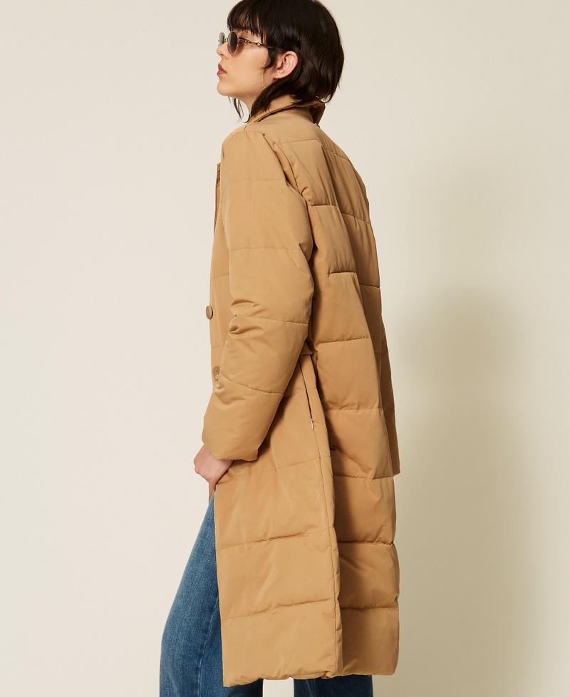Doudoune crois&eacute;e avec poches Marron &laquo;&thinsp;Tobacco Brown&thinsp;&raquo; Femme 262TP2640_11272_05