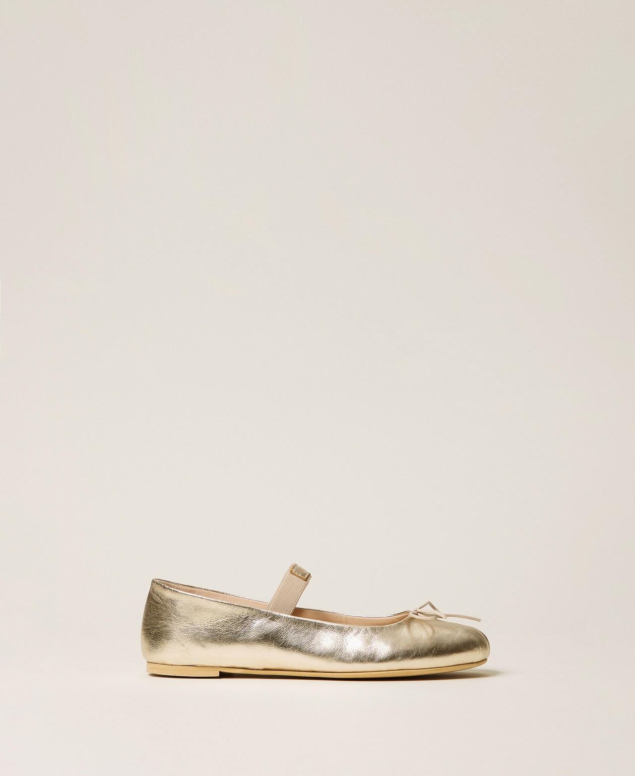 Mary Jane leather ballet flats Platinum Girl 261GCJ022_10363_01