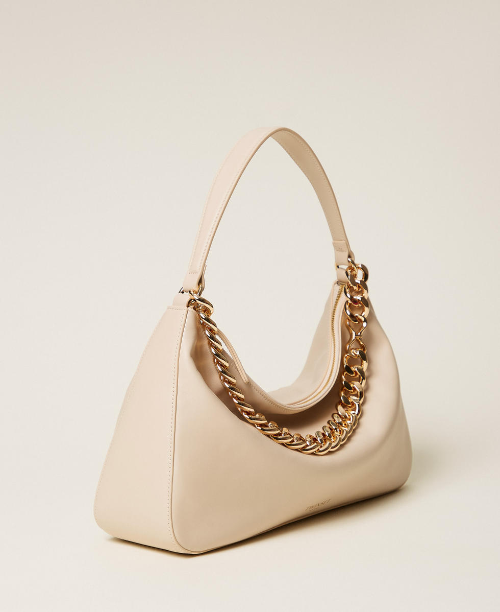 Liliane medium leather bag Delicate Sand Beige Woman 999TB7011_13161_02