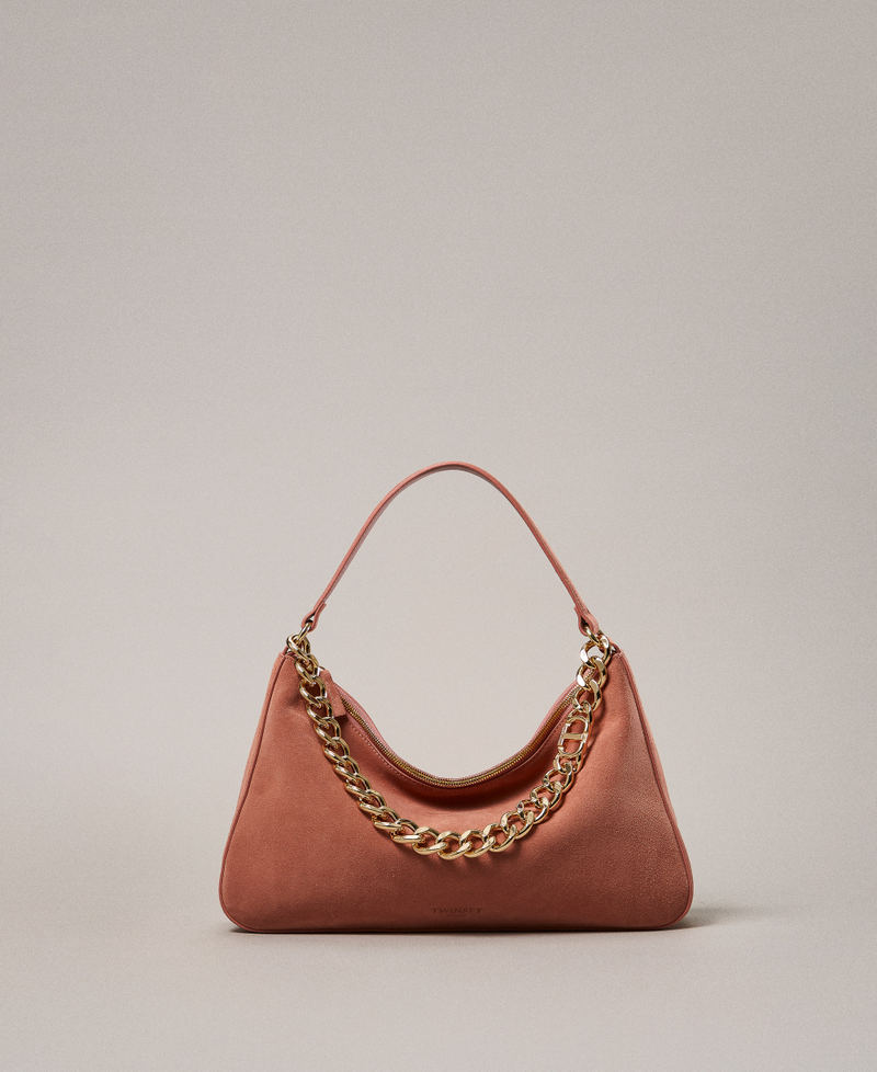 'Liliane' medium suede bag Dusty Pink Woman 252TB7162_00916_PS