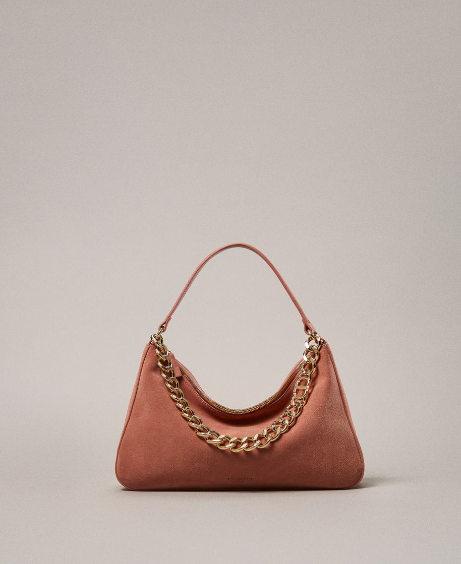 'Liliane' medium suede bag Dusty Pink Woman 252TB7162_00916_PS