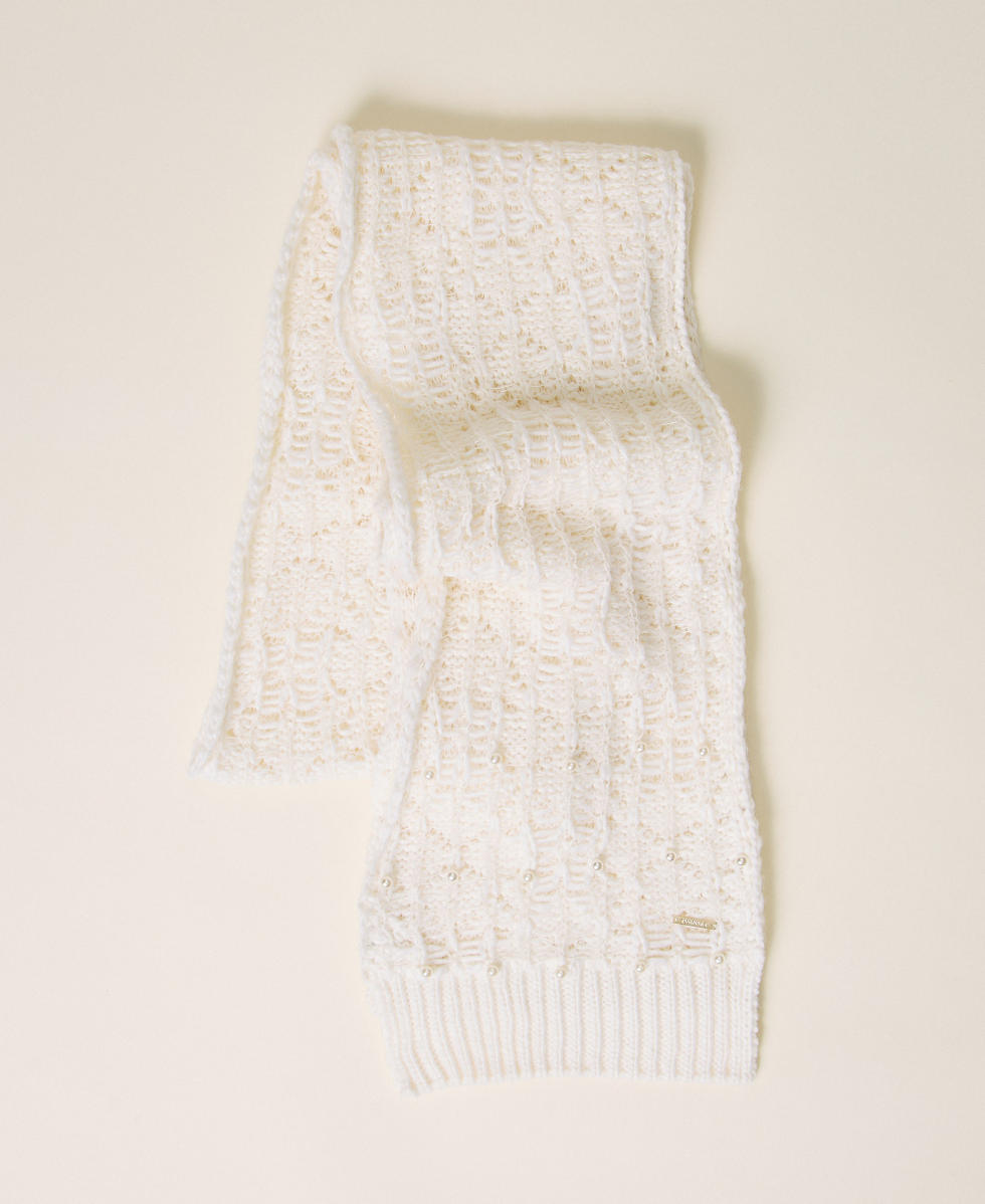 &Eacute;charpe en maille avec perles Nacre Femme 262LI4BSS_00059_01
