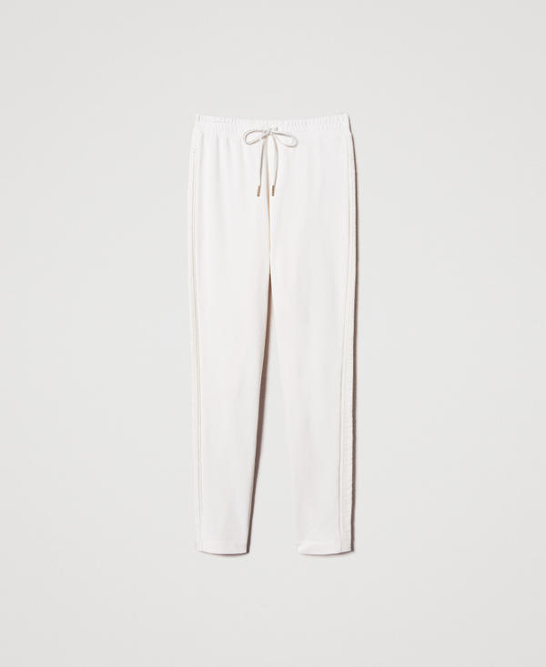 Pantaloni a sigaretta con ricamo