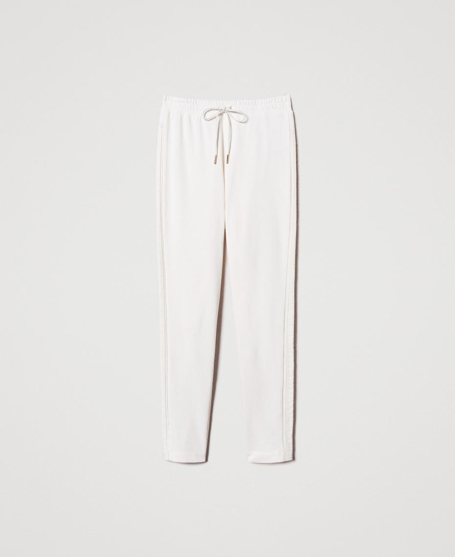 Cigarette trousers with embroidery White Cloud Woman 251LL2HEE_12105_S0
