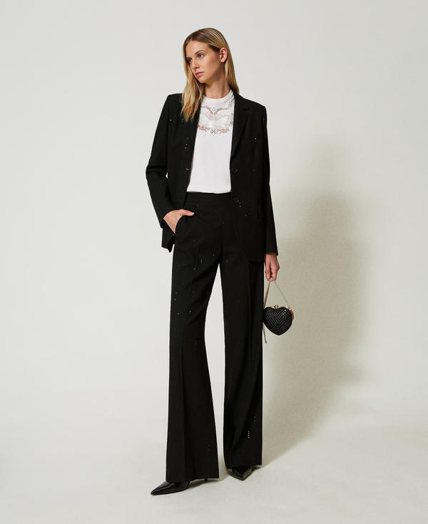 Cloth trousers with sequins