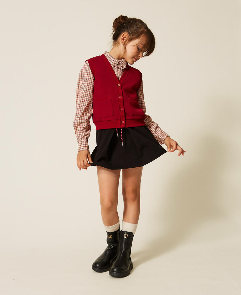 Short skirt with bow Black Girl 262GJ2082_00006_T0