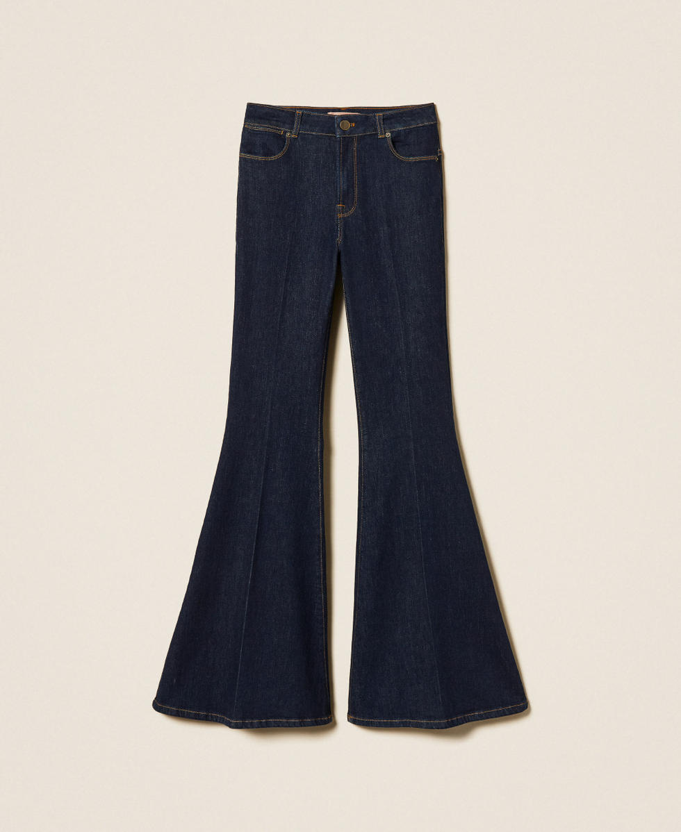 Jean &eacute;vas&eacute; cinq poches Denim Fonc&eacute; Femme 262TP2900_01313_S0