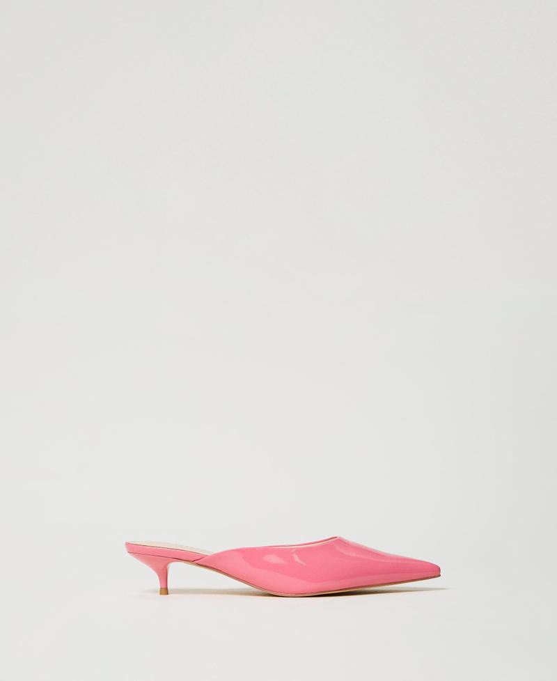 Faux patent leather mules court shoes Tender Pink Pink Woman 251ACP012_00619_01