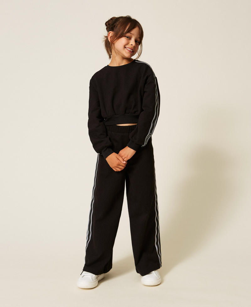 Sweatshirt with logo bands Black Girl 262GJ2283_00006_T0