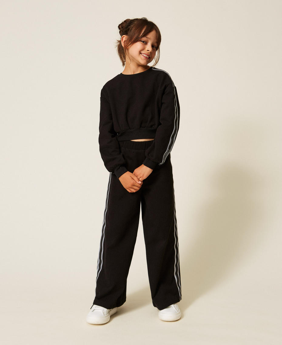 Sweatshirt with logo bands Black Girl 262GJ2283_00006_T0