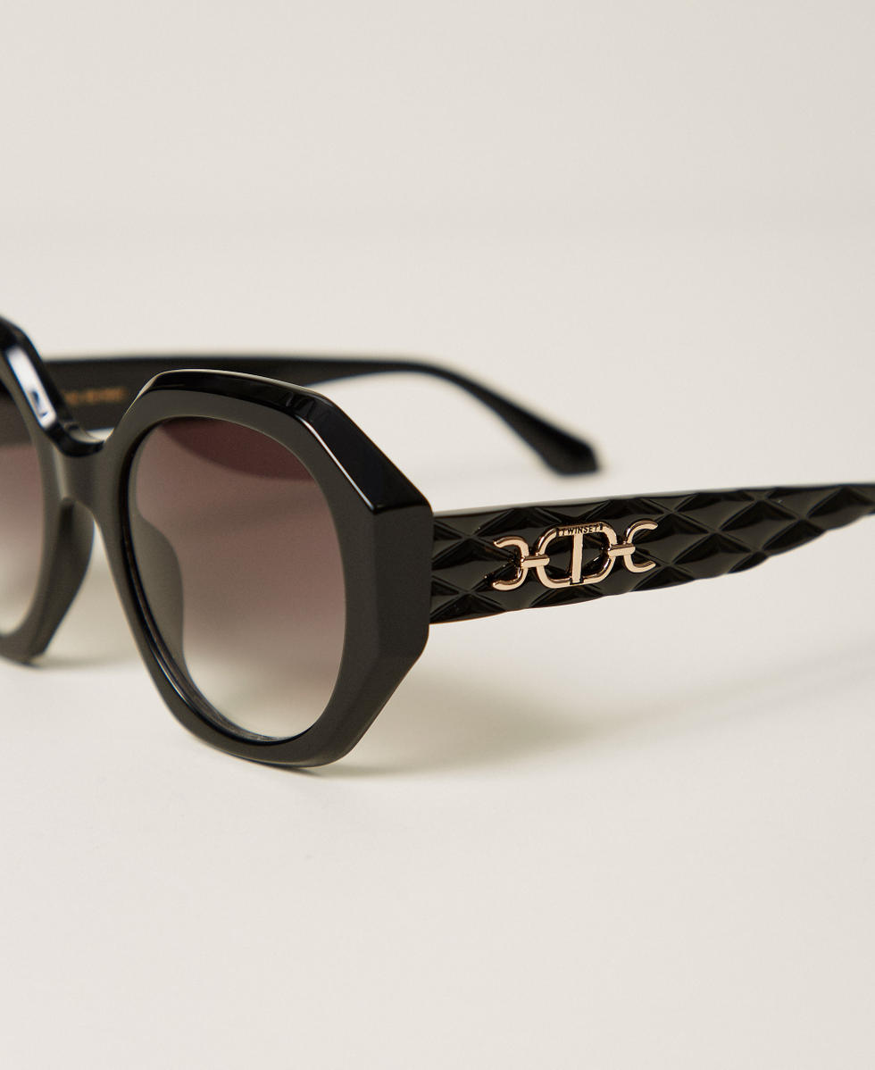 Lunettes de soleil oversize Noir Femme 999TZ5068_00006_03