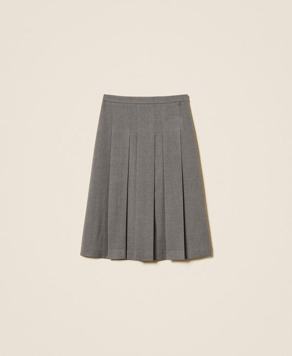 Flannel midi skirt