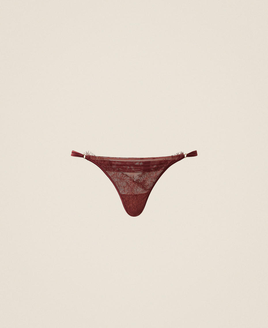 Chantilly lace g-string Red Wine Woman 252LL6F89_12818_S0