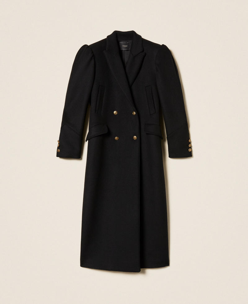 Wool cloth blend long coat Black Woman 252TS2310_00006_S0