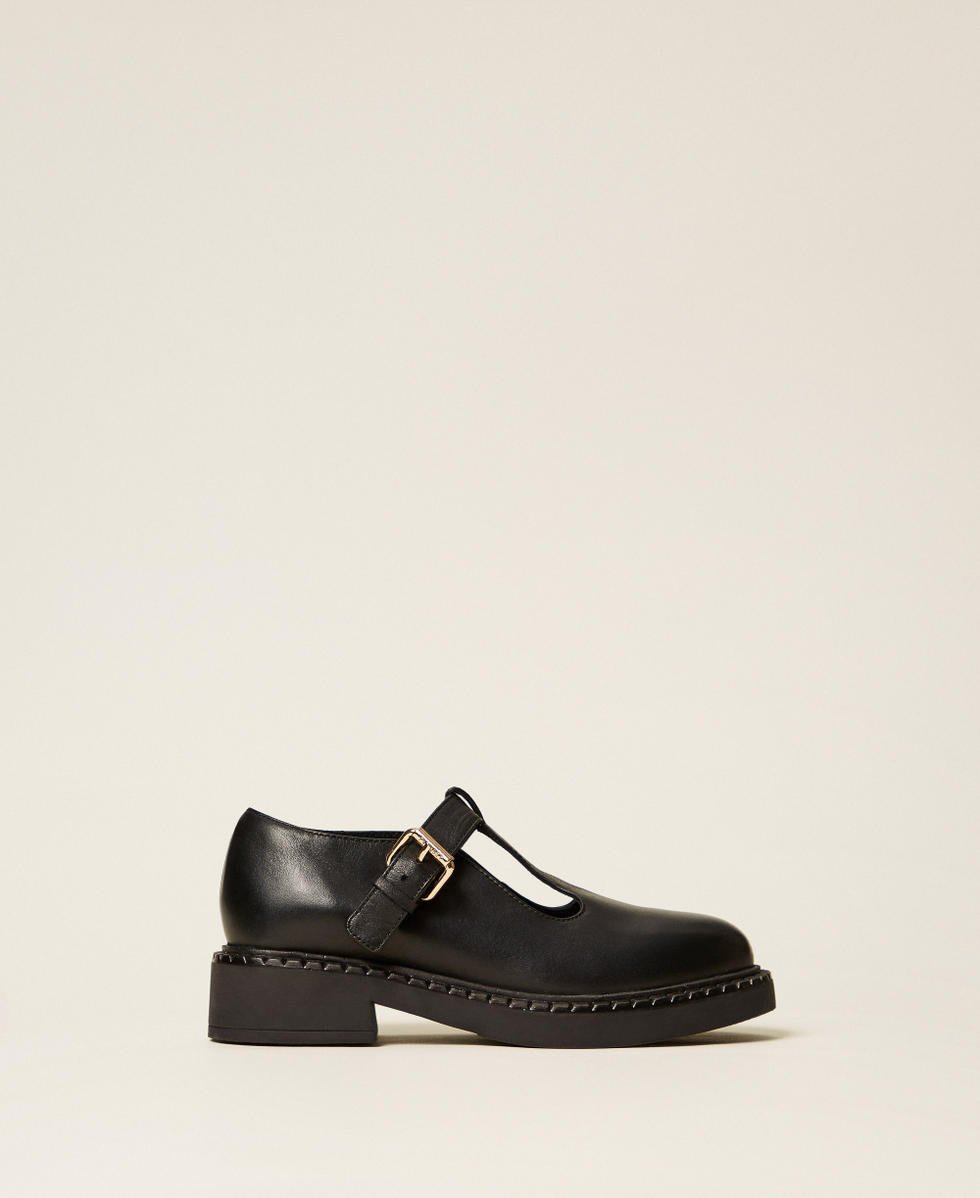 Mary Jane leather loafers