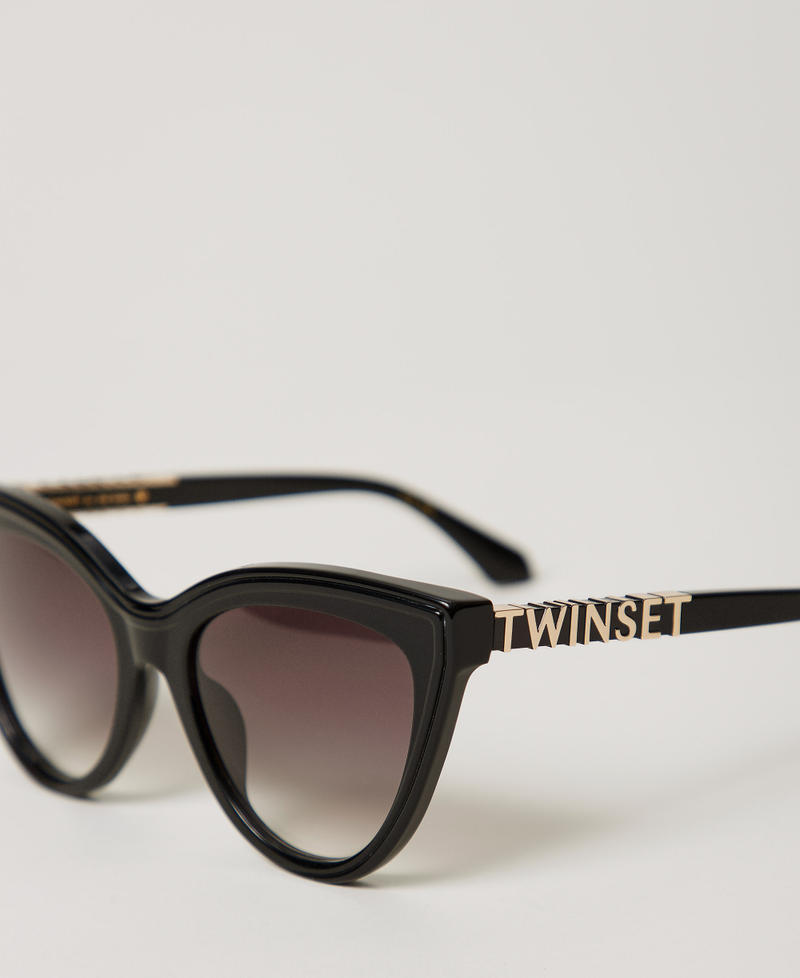 Butterfly sunglasses Shiny Black Woman 999TZ5065_11240_03