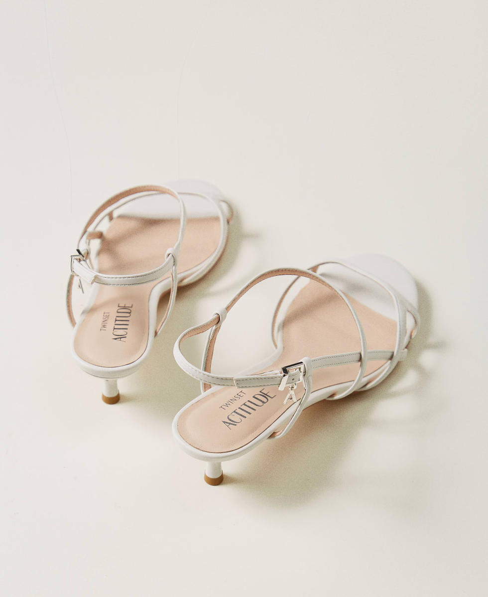 Sandals with straps and logo Sugar White Woman 251ACP014_00632_03