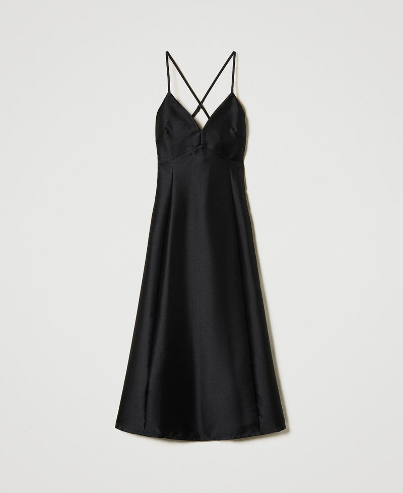 Robe midi en sergé technique