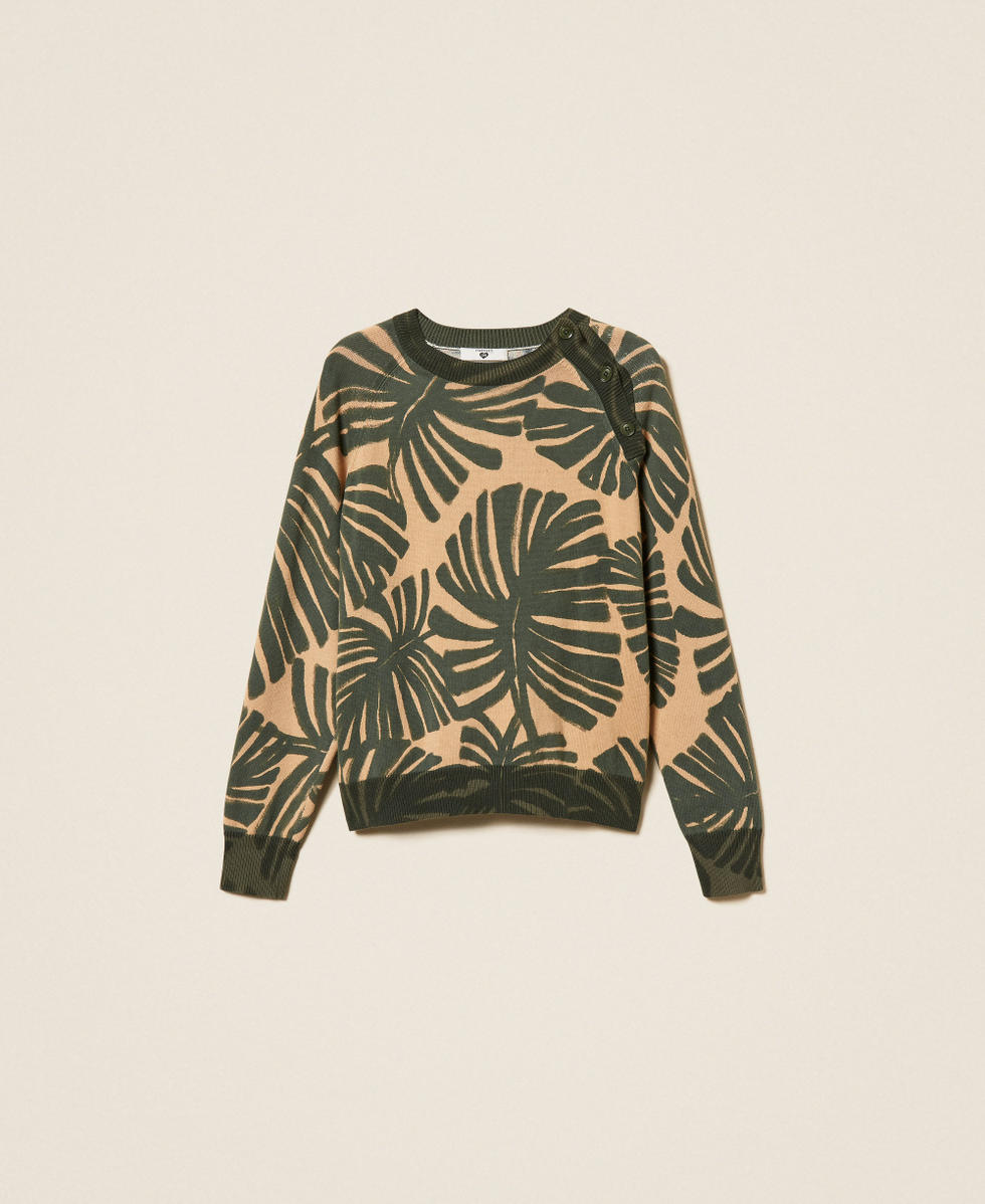 Jersey con estampado jungle Estampado Jungle Mujer 261LL3FBB_13301_S0