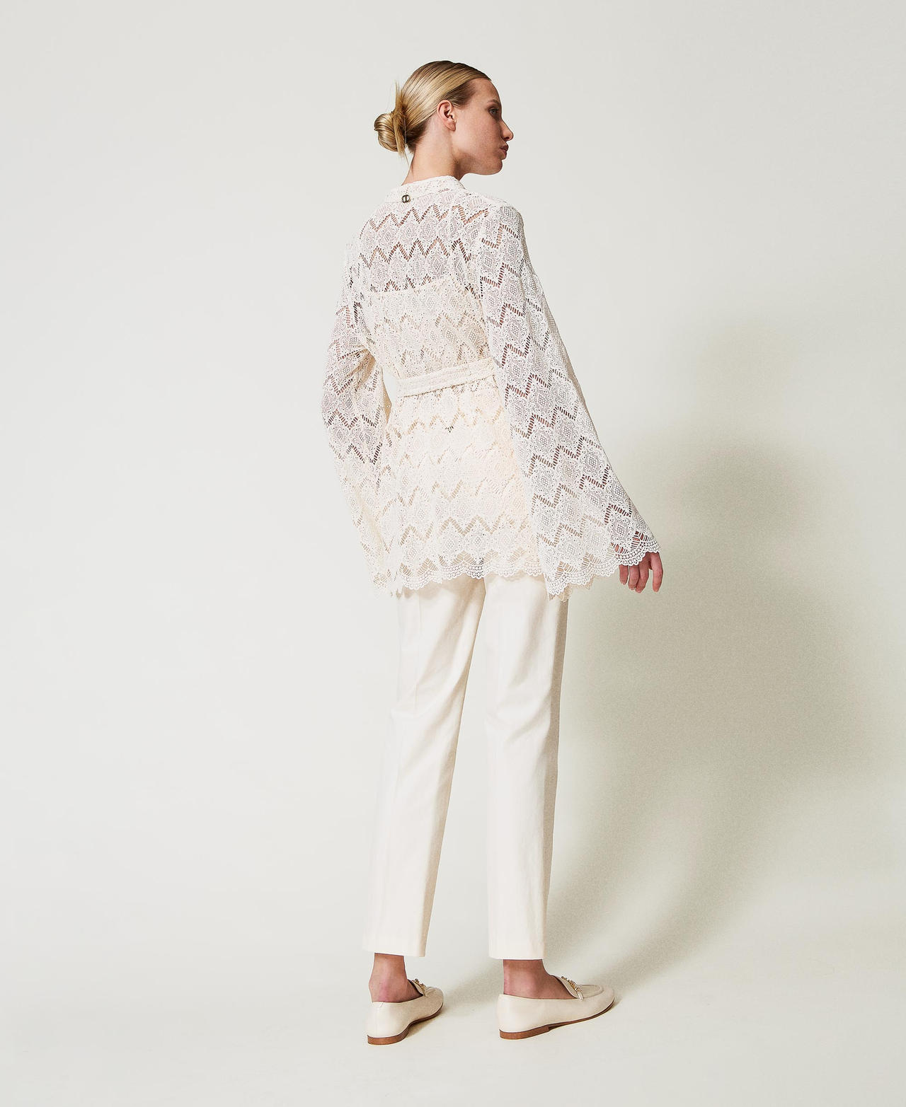 Straight cotton-blend gabardine trousers Mother Of Pearl Woman 251TP2211_00059_03