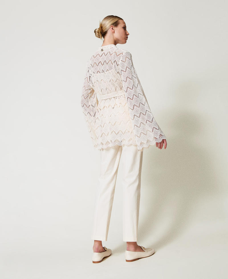 Straight cotton-blend gabardine trousers Mother Of Pearl Woman 251TP2211_00059_03