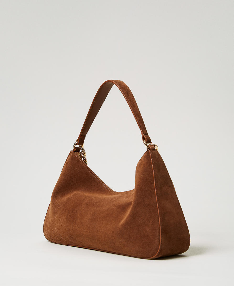 'Liliane' medium suede bag Leather Brown Woman 252TB7162_00057_02