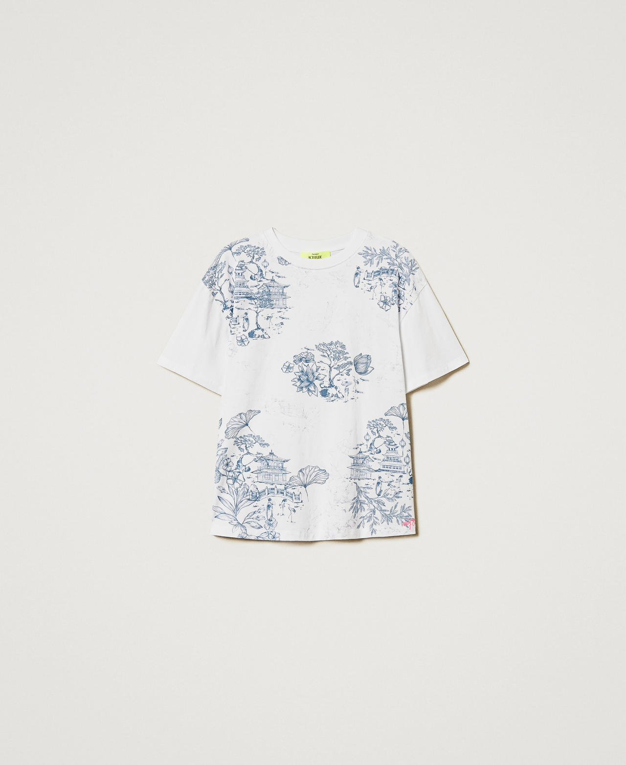 MYFO t-shirt with a floral print Papers/Toile de Jouy Print Woman 251AQ2054_12441_0S