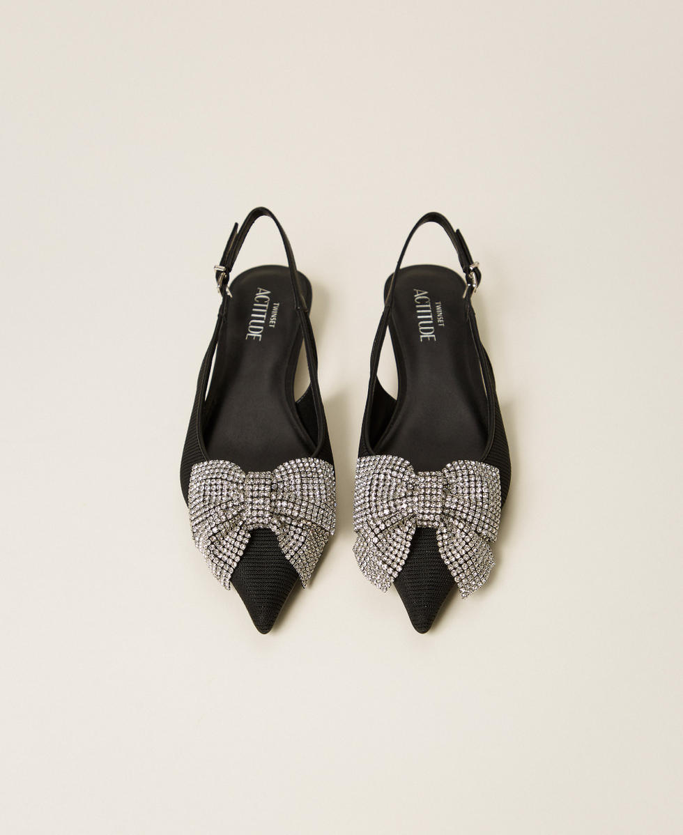 Slingbacks with rhinestone bow Black Woman 252ACP014_00006_04