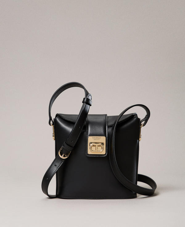 Leather bucket bag