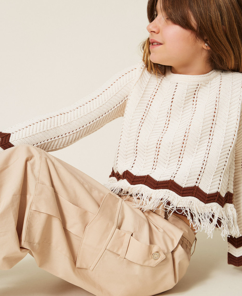 Cargo-Hose aus Popeline Safaribeige M&auml;dchen 261GJ2012_13191_04