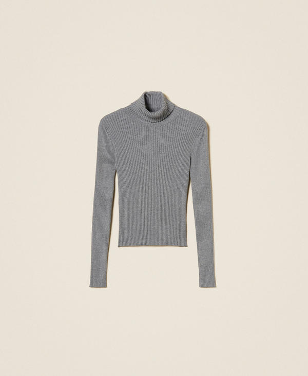 Figurbetonter Rollkragenpullover