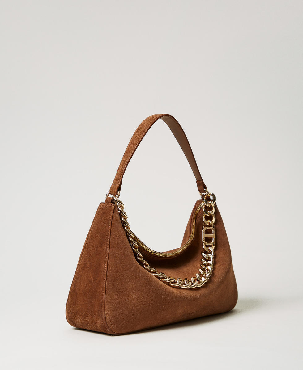 'Liliane' medium suede bag Leather Brown Woman 252TB7162_00057_01