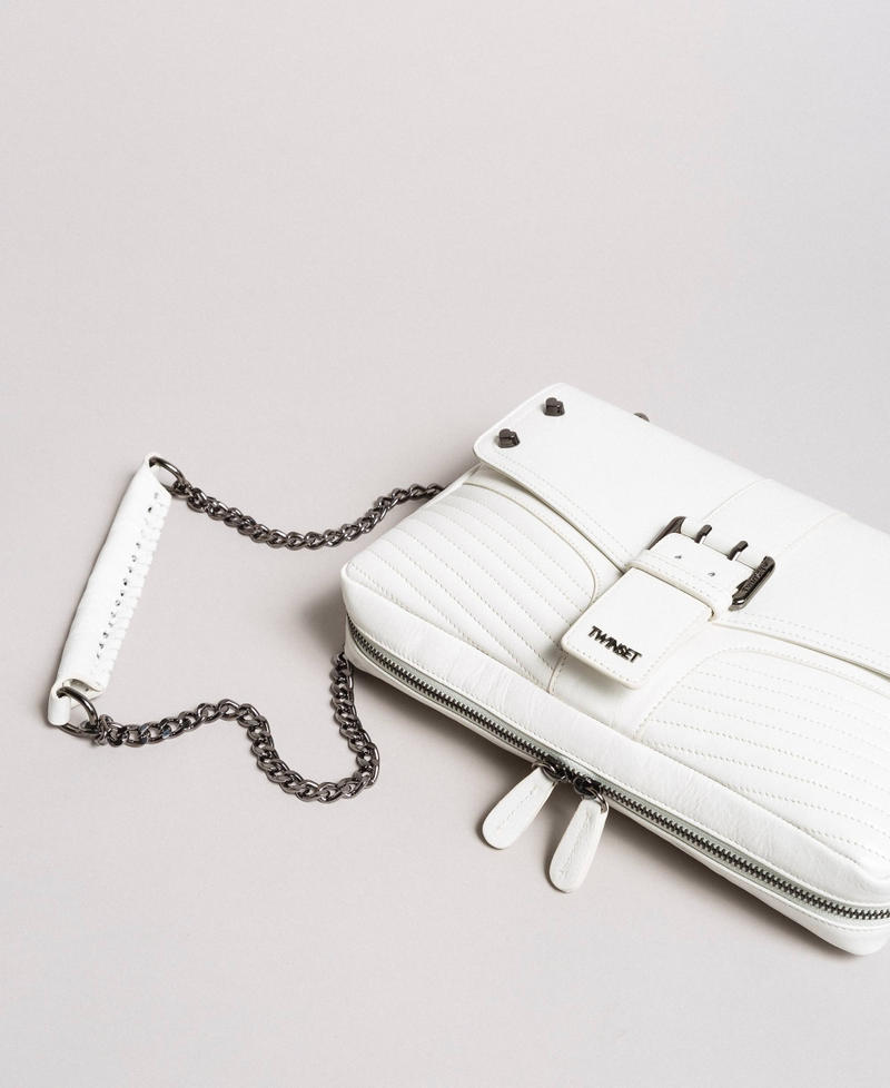 Rebel leather shoulder bag White Snow Woman 191TA7233-01