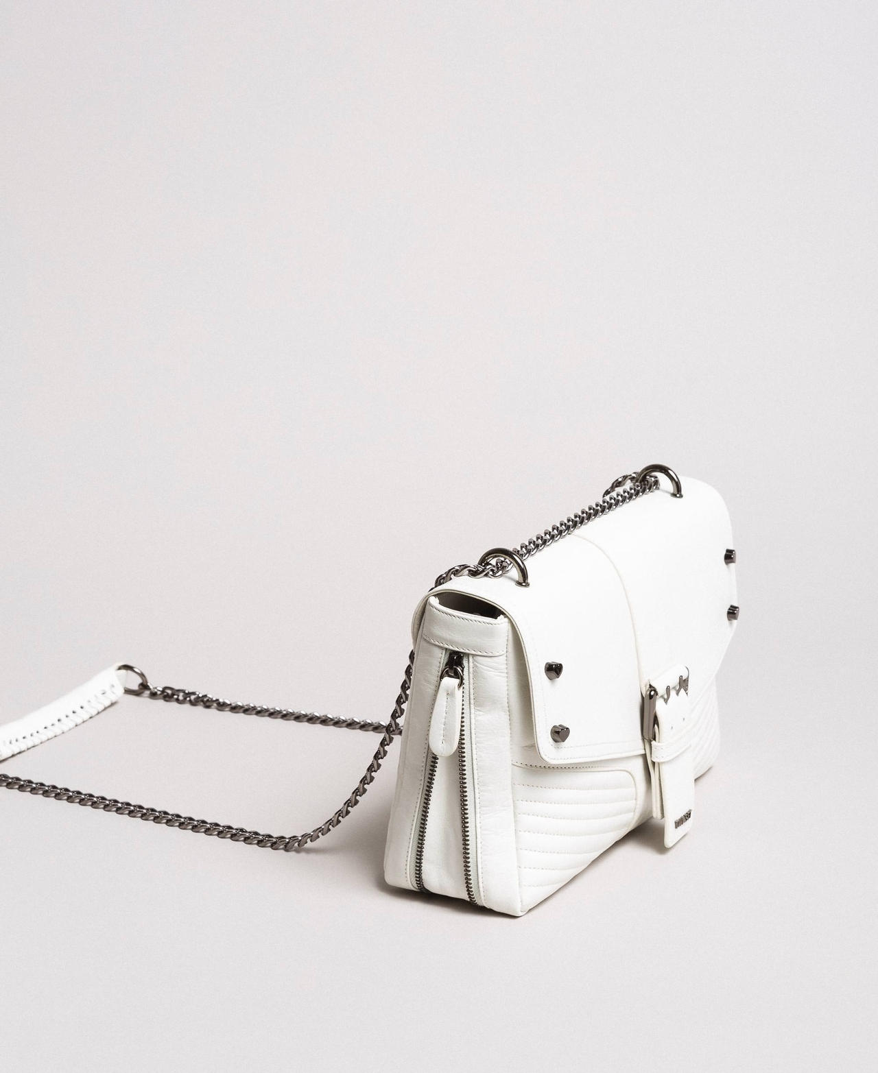 Rebel leather shoulder bag White Snow Woman 191TA7233-02