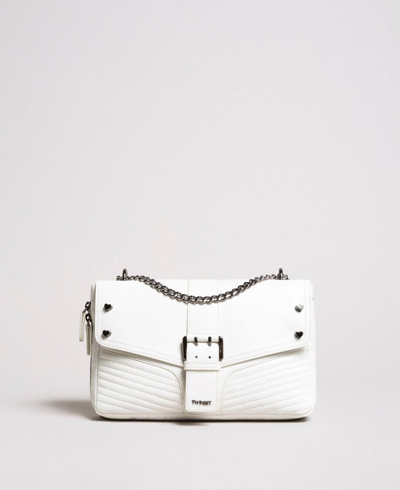 Rebel leather shoulder bag White Snow Woman 191TA7233-03