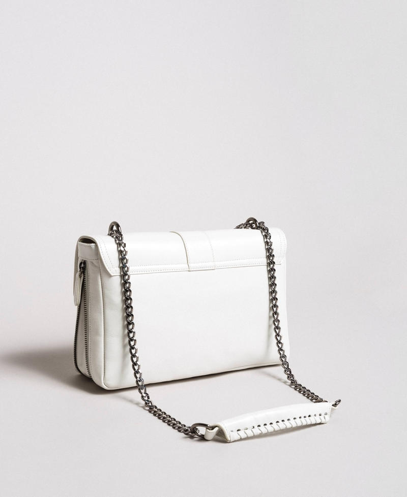 Rebel leather shoulder bag White Snow Woman 191TA7233-04