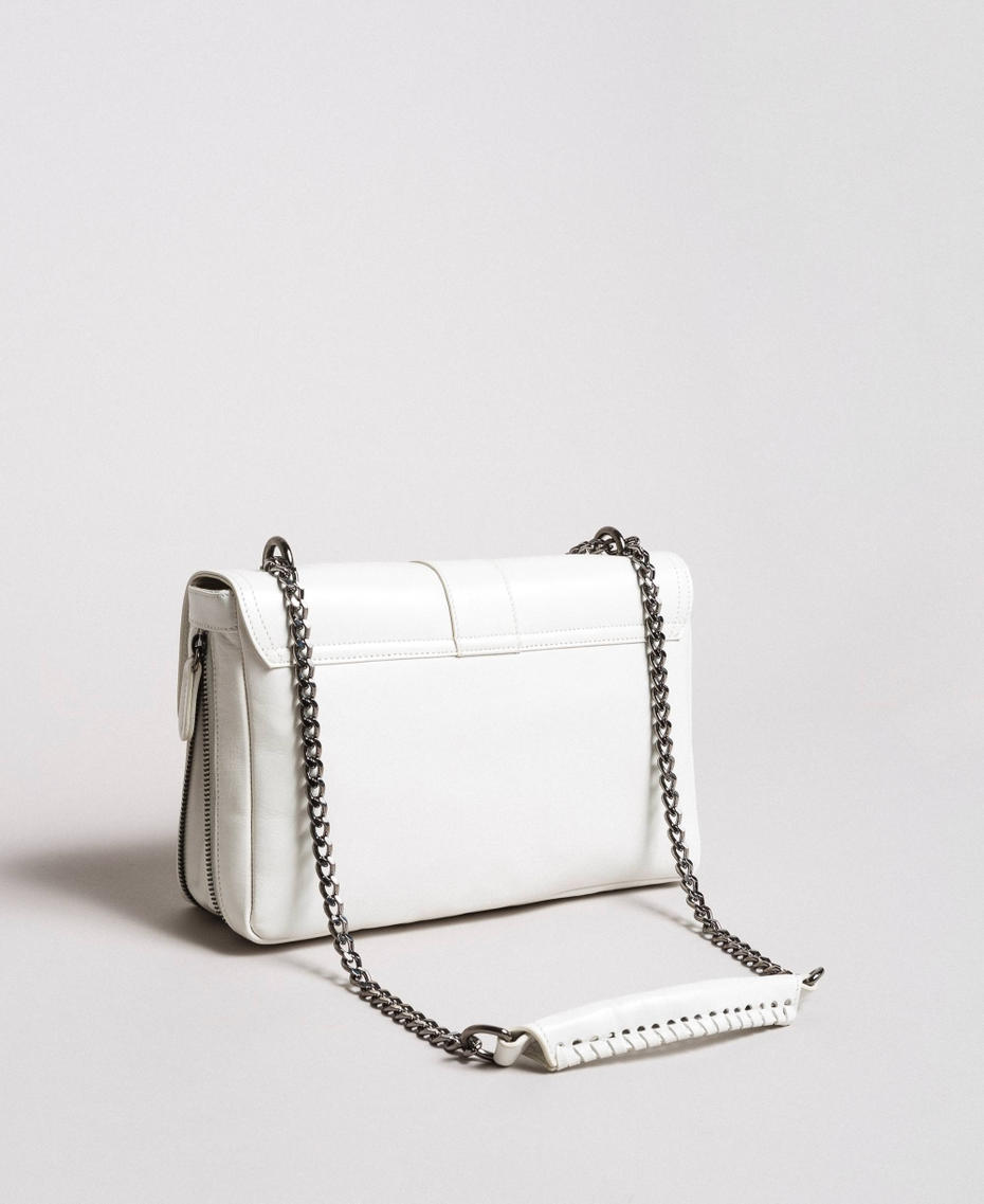 Rebel leather shoulder bag White Snow Woman 191TA7233-04