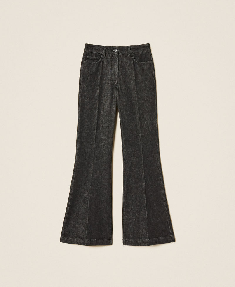 Five-pocket flared jeans Black Denim Woman 262AT2280_01103_S0