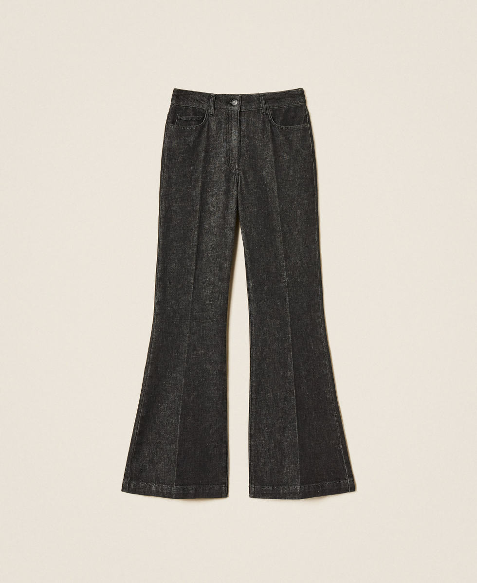 Jeans flare cinque tasche Denim Nero Donna 262AT2280_01103_S0