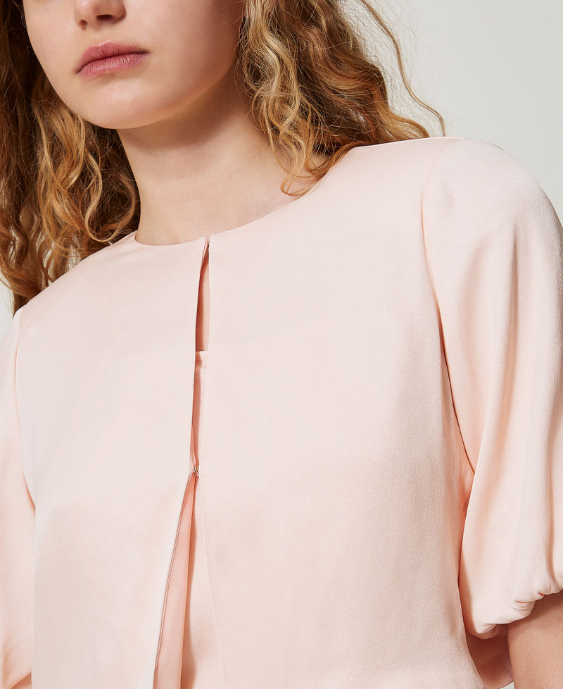 Satin shrug Bud Pink Woman 251TT2431_00690_04