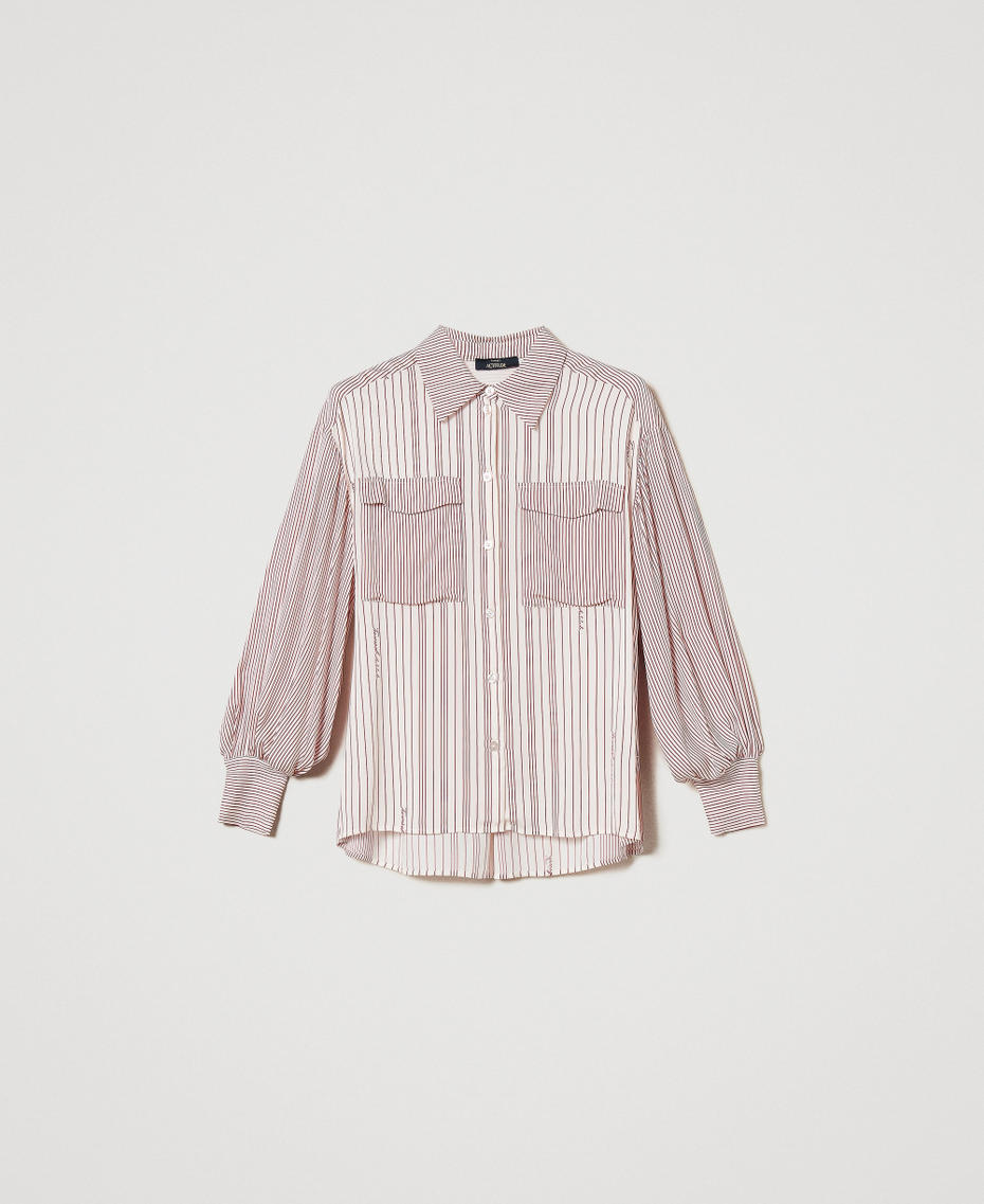 Camicia in satin a righe Funny Stripes Dark Love Potion Donna 251AP2205_12245_S0
